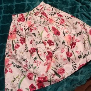 Floral midi skirt